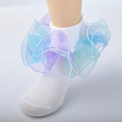 Ombre Ruffle tutu Socks