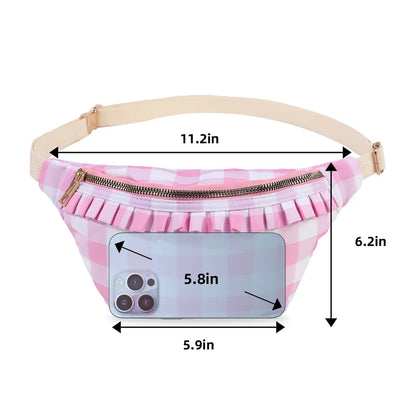 Pastel Checkered Waist Sling Bag