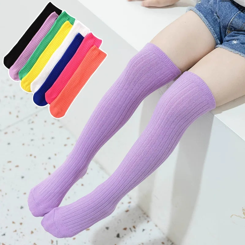Ribbed tall socks