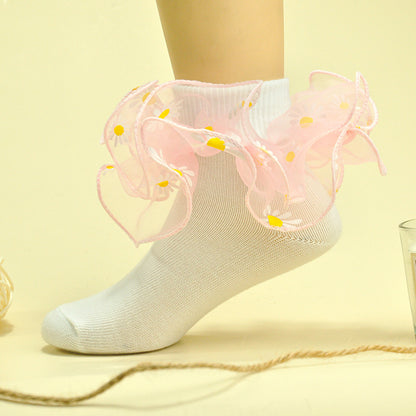 Daisy ankle tutu socks