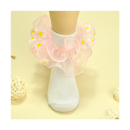 Daisy ankle tutu socks