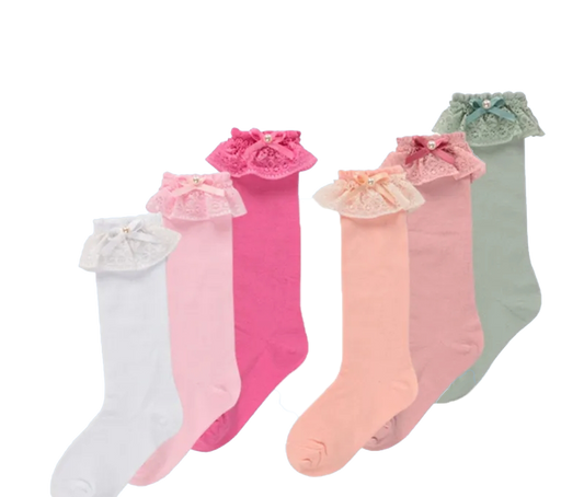 Pearl Ruffle Sock