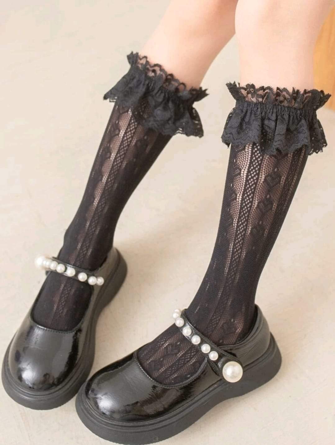 Heart lace stocking