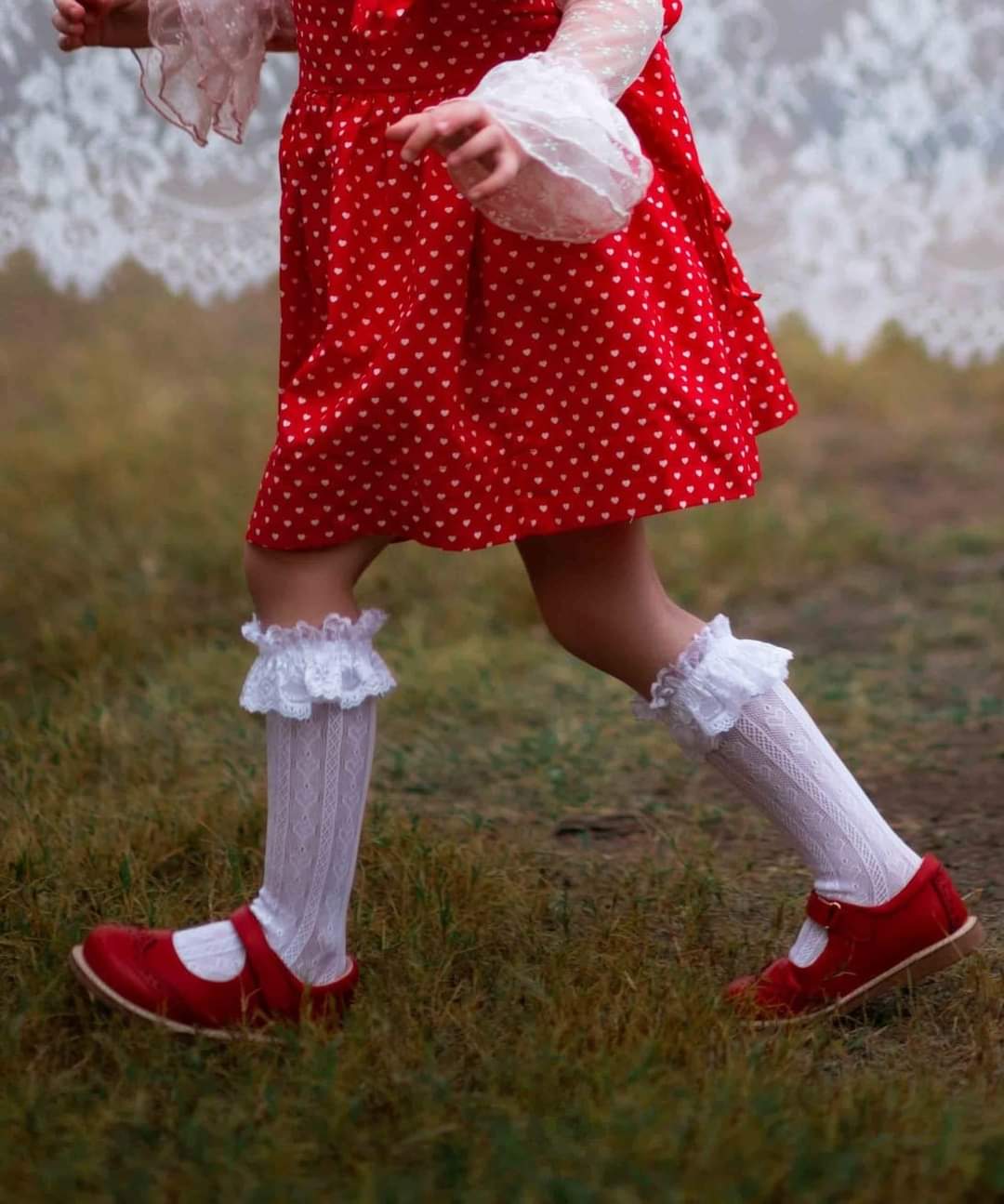 Heart lace stocking