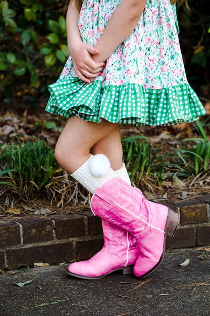 Sweet puff furry pom socks
