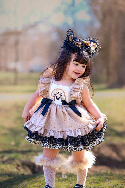 "Wild" lace fur socks