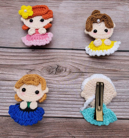 Crochet Princess Hair clips