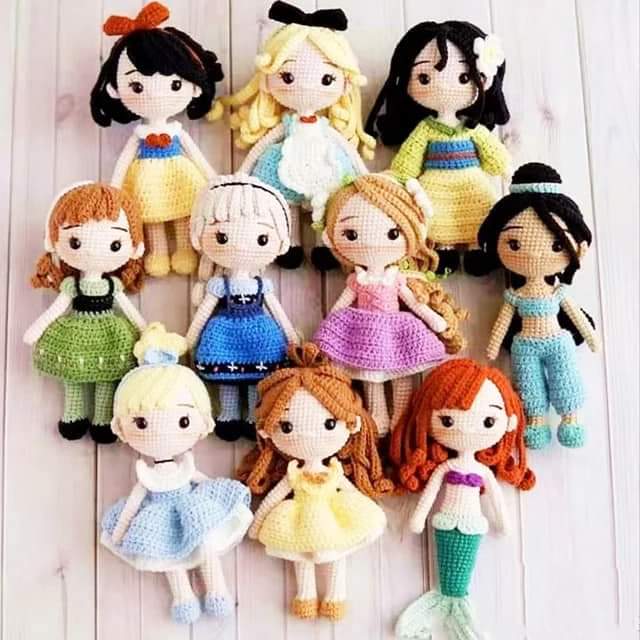 Crochet Princess Dolls