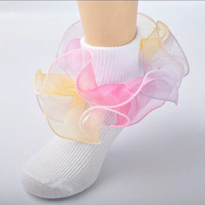 Ombre Ruffle tutu Socks