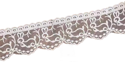 Bunny Lace Double Ruffle Socks RTS
